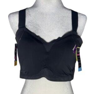 NWT - Bali Women's Comfort Revolution Easylite Racer Back Wireless Black Bra 2XL